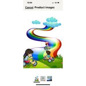 Rainbow Print Kids Wall Sticker Kids Wall Stickers Wall Decals Peel and Stick